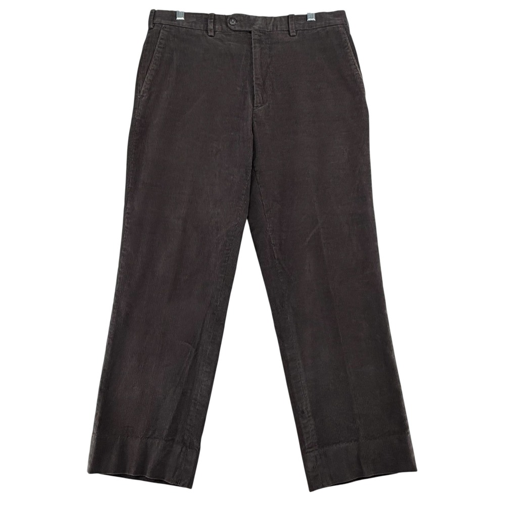 JWN John W Nordstrom Corduroy Trousers Mens 34W/27.5L Dark Brown Traditional Fit
